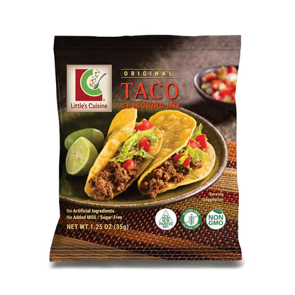 Little's Cuisine Original Taco Seasoning Mix, Non-GMO, Gluten Free, Sugar Free & Kosher Taco Seasoning Blend for Beef, Chicken, Turkey, Fish & Vegetarian Recipes, Easy Mexican-Inspired Flavor (Case of 4)