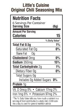 Little's Cuisine Original Chili Seasoning Mix, Non-GMO Chili Spice Blend for Homemade Chili, Soups, Stews & Tex-Mex Recipes, Easy-to-Use Savory Seasoning Packet (Case of 4)